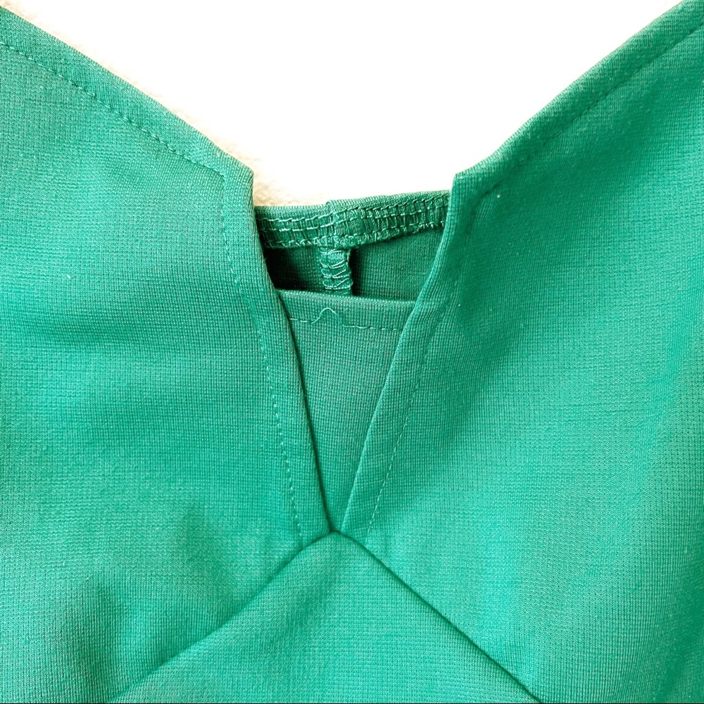 Skater Emerald Green Fit & Flare Cut Out  Sleeveless Green Flirty JustFa… - Picture 8 of 13